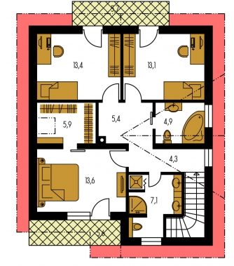 Grundriss des Obergeschosses - PREMIER 194